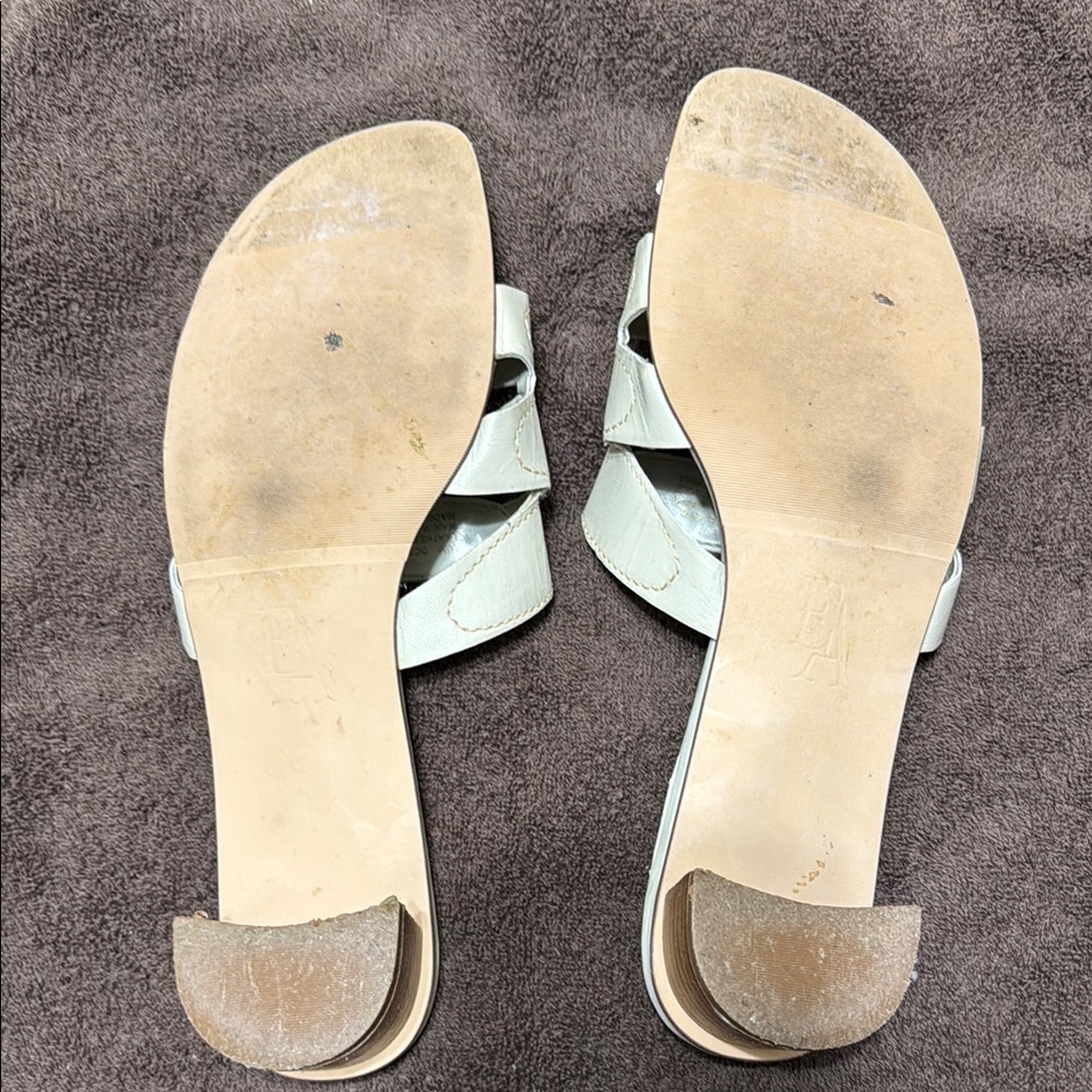 Etienne Aigner Cream Sculptural Sandals - Picture 4 of 5